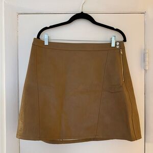 Zara Tan Leather Skirt